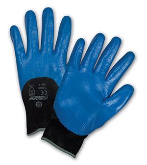 POSIGRIP BLUE 3/4 DIP FLAT NITRILE - General Purpose Gloves